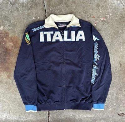 Vintage 90s Kappa Italia Rugby Full Zip Embroidered Track Jacket Men’s Size XL - Image 1 of 4