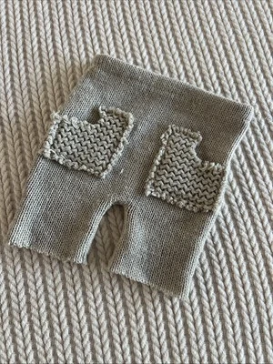 Pantalones de bebé hechos a mano para recién nacido fotografía boutique utilería artesanal tejido Foto 1 de 3