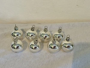 8er Set Christbaumschmuck Glaskugeln Mini Silber Deko Weihnacht - Bild 1 von 3