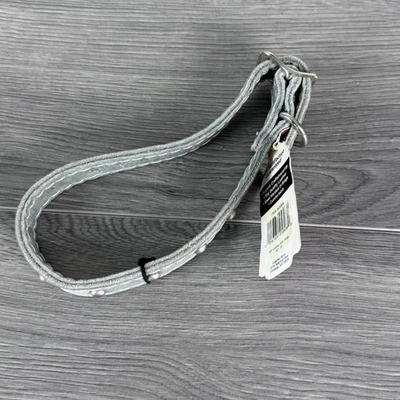 Hunter Pet Medium NEW NWT Gray Pet Collar 3/4" Leather with Studs 14" - 18" - Image 1 of 4