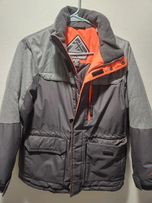 Abrigo pesado Zeroxposur niños 10/12 (sin capucha) excelente estado gris y naranja Foto 1 de 4