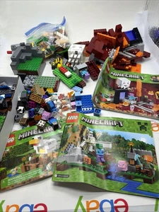 LEGO Minecraft Set Lot The Nether Portal (21143) 100% Complete 21123 21140 Extra - Picture 1 of 18