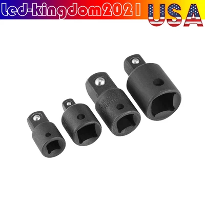 4PCS 3/8" to 1/4" 1/2 inch Drive Ratchet SOCKET ADAPTER REDUCER Air Impact L - Image 1 of 4