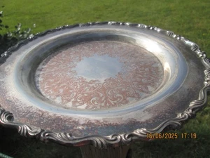 Vintage Oneida Silversmiths EPNS Silver Plate copper serving plate - Picture 1 of 10