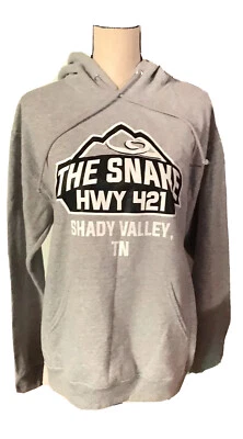 THE SNAKE Hwy 421 Shady Valley TN Jerzees Sudadera con Capucha Gris Talla Mediana SB1 Foto 1 de 4