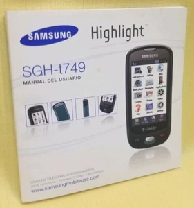 Téléphone portable Samsung Highlight SGH-t749 MANUEL D'UTILISATION SEULEMENT - Photo 1 sur 4