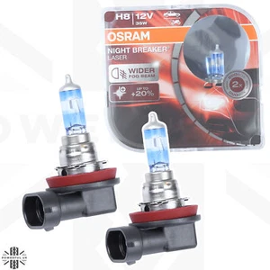 2x Osram H8 Bulb Night Breaker Cornering Lamp for Land Rover Discovery 3 2005-09 - Picture 1 of 10