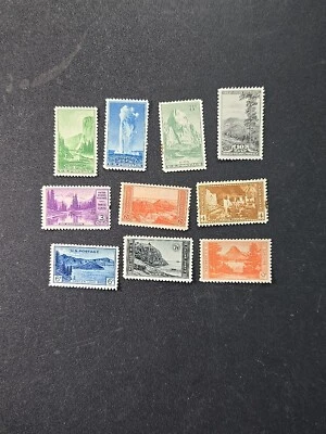 1934 National Parks - Scott# 740-749  - MINT, LH  (couple small spots)   stk#BL - Image 1 of 4