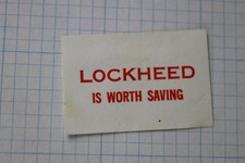 Lockheed is worth saving Company ad label stamp single only