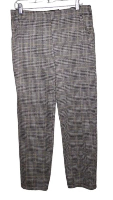 Max Studio Slim Trouser XL Ankle Pants Pull On Black Houndstooth Plaid NWT New - Image 1 of 4