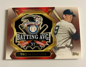 Prendedor conmemorativo 2013 Topps League Leaders 1957 Ted Williams Medias Rojas de Boston - Imagen 1 de 1