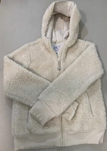 Athleta Girl Kids Sherpa Fleece Sz 14/XLarge Sweatshirt Jacket Beige Cozy-Clean! - Picture 1 of 15