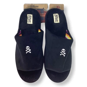 Zapatillas Dearfoams Calavera Difusa - Negras X-Grandes EE. UU. 11-12 - Imagen 1 de 5