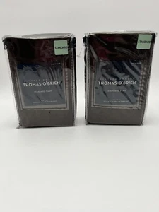 2 NIP 2008 Thomas O'Brien  Modern Rich Neutral Brown Sham Standard Size 20x27 In - Picture 1 of 6