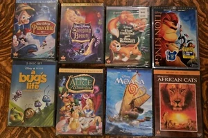 Disney Animated Movie DVD Lot of 8 - NEW & Factory Sealed! - Picture 1 of 1
