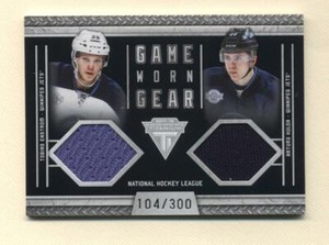 2011-12 Titanium Game-Worn Gear Tobias Enstrom & Arturs Kulda Dual Jersey