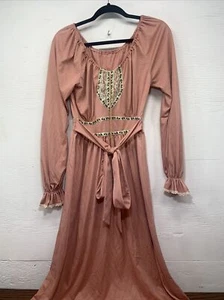 Vestido vintage estilo hippie rosa pastel años 60 de Jody T - Imagen 1 de 14