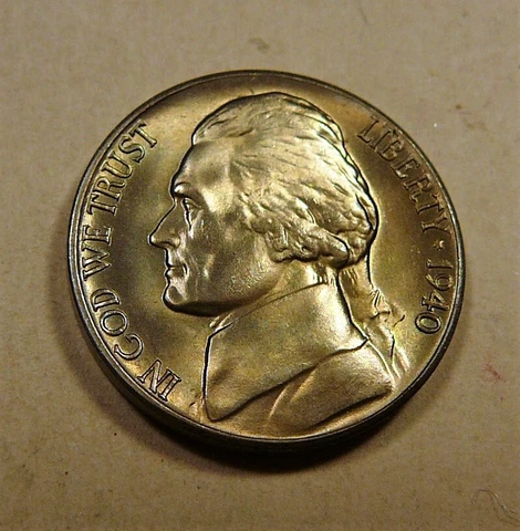 1940-D Jefferson Nickel - Brilliant Uncirculated - Deep Golden - Full Steps -S-5 Cover