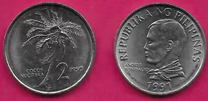 PHILIPPINES 2 PISO 1991 UNC COCONUT PALM,BUST OF ANDRES BONIFACIO HEAD LEFT,Seri - Picture 1 of 1