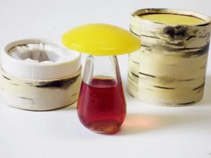 Vintage Sowjetische UdSSR Russische Glas Parfüm Flakon DZINTARS "Herbst" / "Rudens" - Bild 1 von 7