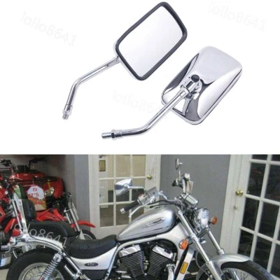 Espejos retrovisores rectangulares para moto Suzuki Intruder 800 1400 1800 cromados Foto 1 de 4