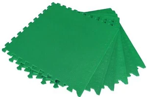 6 x GREEN AWNING CARPET FLOOR EVA MATS OUTDOOR TILES camping caravan gym - Picture 1 of 1