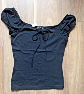 Mary Quant Small 8-12 Gypsy Neck Puff SleeveTop 1980s Prototype SEE MEASUREMENTS - Picture 1 of 2