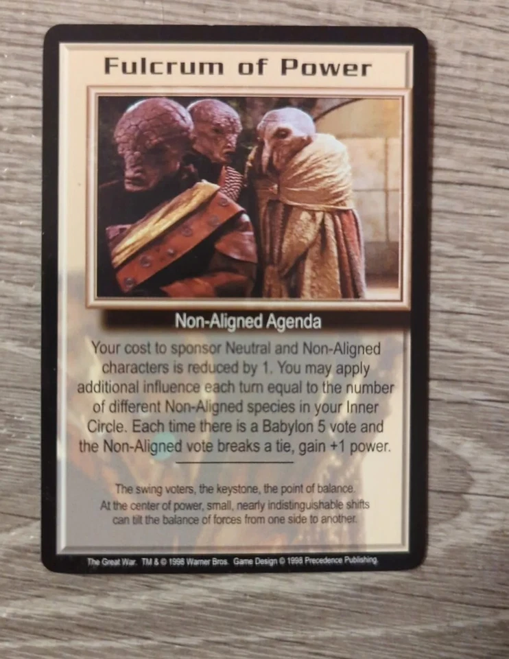 Babylon 5 The Great War 1998 Card CCG TCG Vintage Fulcrum of Power RETRO - Image 1 of 1