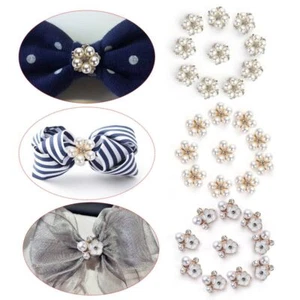Garment Decorative Bow Accessories sewing button Rhinestone pearls Flower - Picture 1 of 17