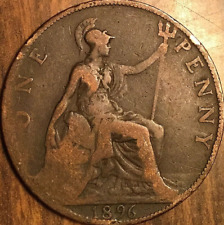 1896 UK GB GREAT BRITAIN ONE PENNY