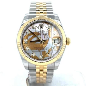 Rolex Lady Datejust Automatic 31mm Factory MOP Motif Flower Diamond Dial 178273 - Picture 1 of 6