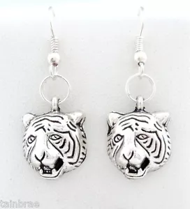 Tiger Head I Tiger Earrings - Picture 1 of 4