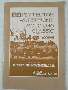 Lyttelton Waterfront Motoring Classic programme New Zealand November 1988 - Picture 1 of 9