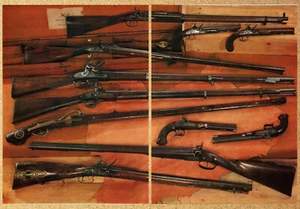 Flintlock Rifle Pistol Muzzle Loader Gun- 2 Page Vintage Print Ads Poster 1980 - Picture 1 of 5