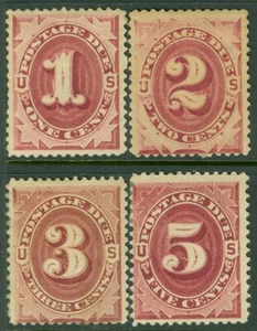 EDW1949SELL : USA 1891 Sc #J22-25 Mint Original Gum. Minor back faults. Cat - Picture 1 of 2