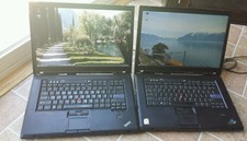 Lot of 2 Lenovo T60 laptop Core  Duo 1.66GHz 2GB 80GB HDD parts and repairs