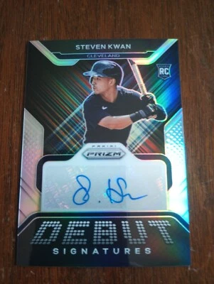 2022 Prizm Debut Signatures #DS-SK Steven Kwan (RC) (MINT) - Image 1 of 2