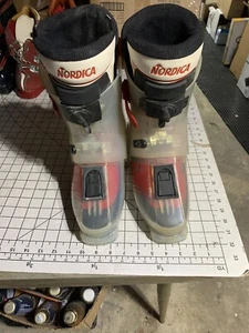 Vintage Nordica Ski Boots Red Clear White - Picture 1 of 9
