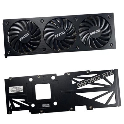 Heatsink Cooler Fan Backplate for INNO3D RTX3080 3080ti X3 Black Gold Video Card - Image 1 of 4