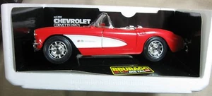 BBurago 3024 Chevrolet Corvette 1957 Red 1/18" Scale Die Cast Metal - Picture 1 of 3