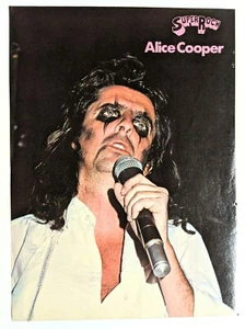 ALICE COOPER & LED ZEPPELIN LIVE 1970'S MAGAZINE FULL PAGE PINUP POSTER CLIPPING - Picture 1 of 2