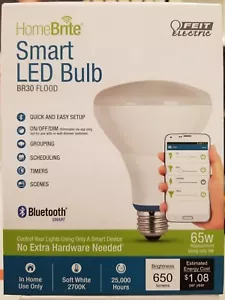 9W Soft White LED BR30 Flood Bluetooth Smart Bulb Feit Elec - Picture 1 of 1