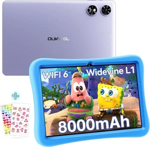 Tablet OUKITEL OT6 Bambini 10 pollici 4 GB RAM + 64 GB ROM Android 13 8000 mAh - Foto 1 di 7