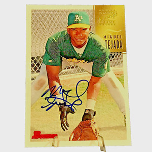 1997 Bowman Certified Issue Autographs Miguel Tejada Rookie #CA78