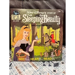 VTG Walt Disney's Sleeping Beauty See Hear Read 33 1/3 RPM Record + Book TESTED - Picture 1 of 8