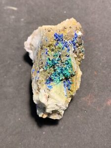 Spangolith,Linarit, Calcit, Blanchard Mine, New Mexiko, USA
