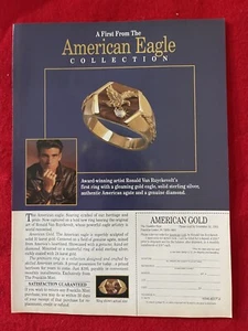 Vintage 1993 Franklin Mint American Eagle Ring Print Ad- Ad Only - Picture 1 of 7