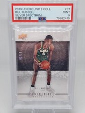 2013 UD Exquisite - BILL RUSSELL Silver Spectrum /10 (PSA 9) POP 1 None Higher