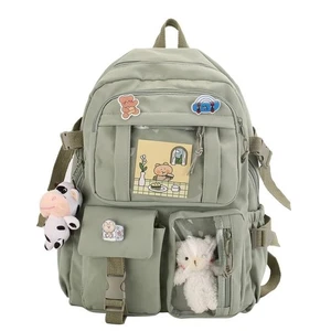 Cute Backpack with Cute Pin Accessories Plush Pendant for School Bag Student ... - Picture 1 of 7