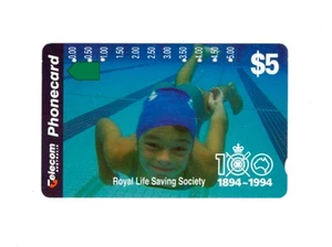 Telecom Australia Used Phonecard - Royal Life Saving Society 1894-1994 - Picture 1 of 2